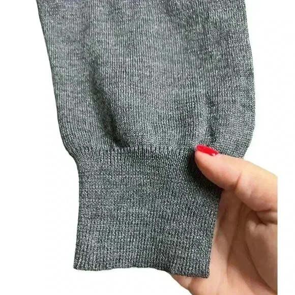 Giorgio Lupi Extra Fine Merino Wool Made in Italy Men's Sweater Gray Medium - Picture 4 of 7